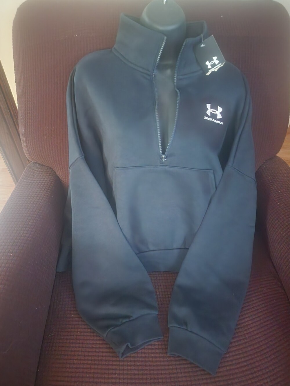 Under Armour Men's Navy Half-Zip Pullover Sweatshirt